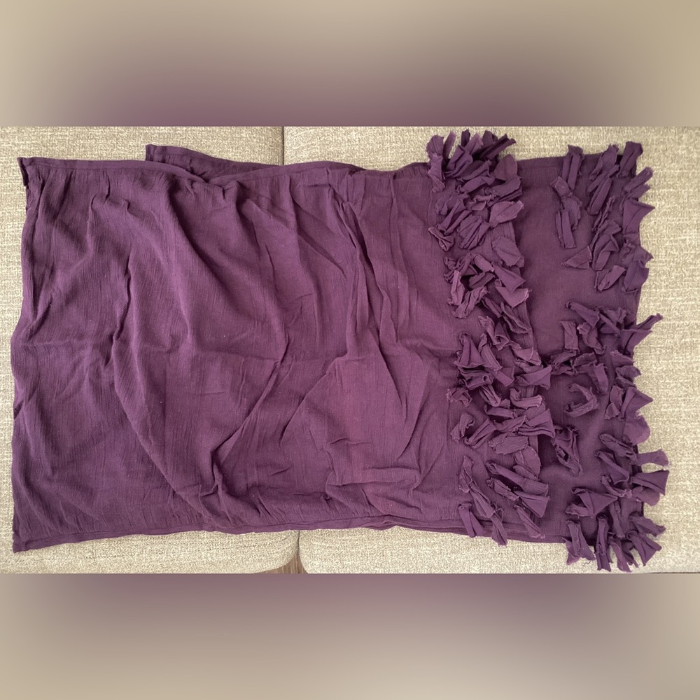 Anthropologie textured ruffle shams, set of 2